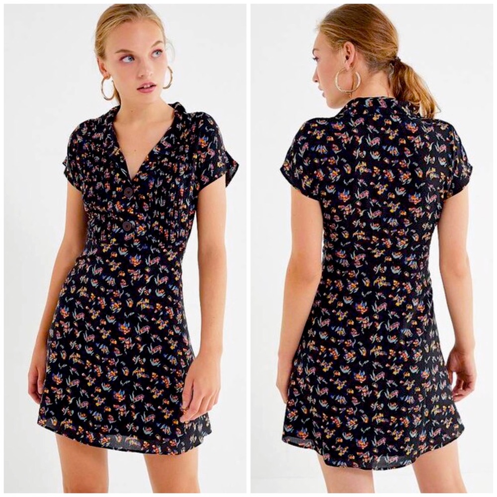 UO Nancy Short Sleeve Shirt Dress (XS)